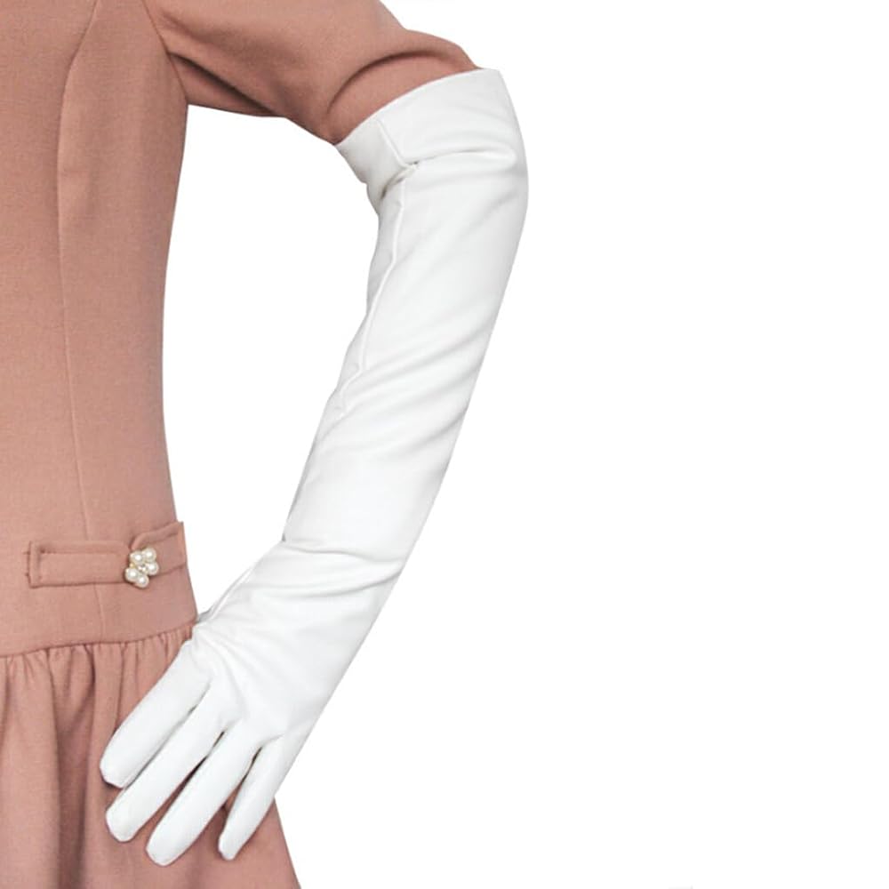 Amazon.co.jp: 幅広い用途 PU レザーロング手袋ファッショナブル